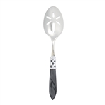 Vietri Aladdin Brilliant Charcoal Slotted Serving Spoon - ALD-9818CC-B