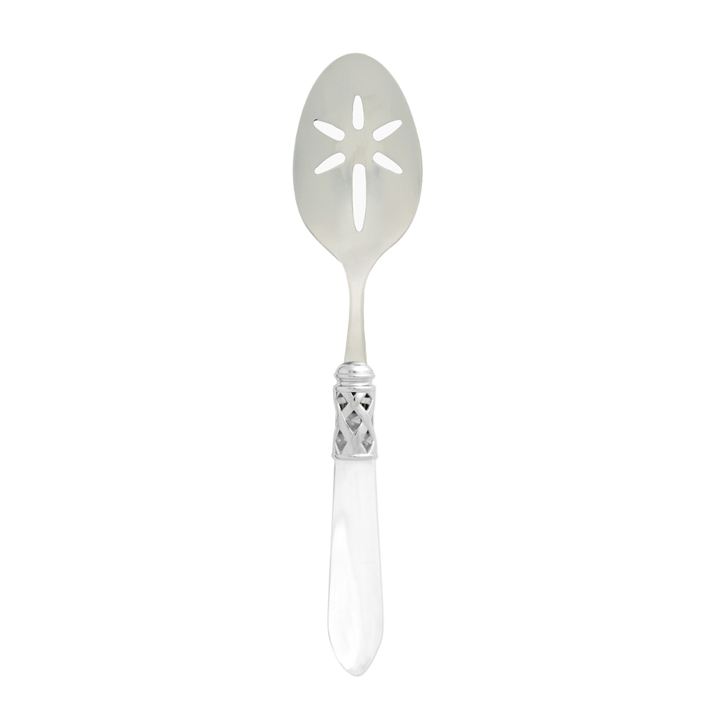 Vietri Aladdin Antique Clear Slotted Serving Spoon - ALD-9818CL