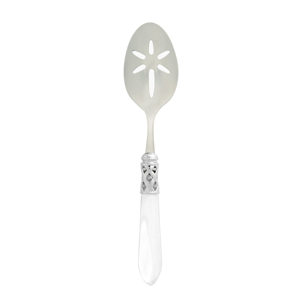 Vietri Aladdin Brilliant Clear Slotted Serving Spoon - ALD-9818CL-B