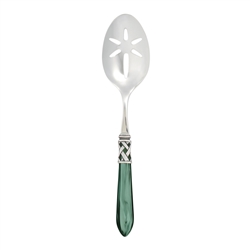 Vietri Aladdin Antique Green Slotted Serving Spoon - ALD-9818G