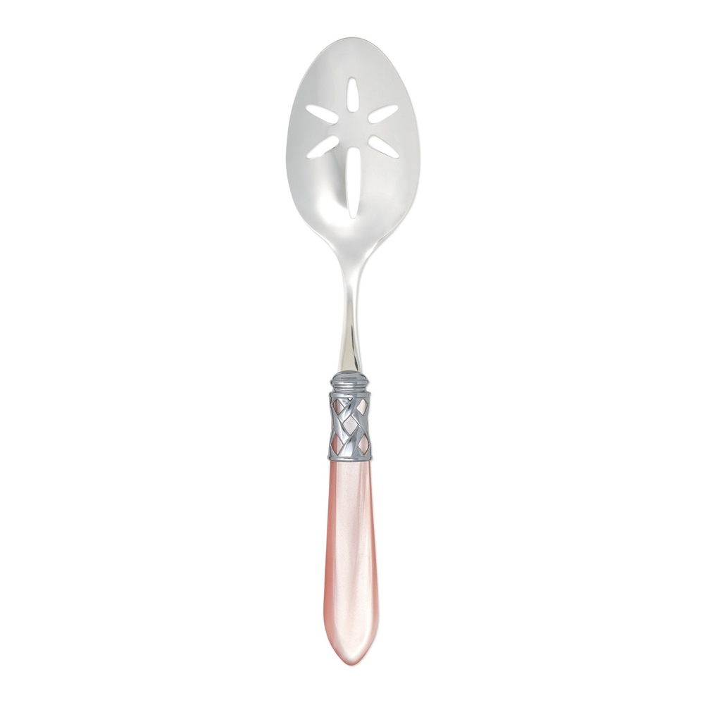 Vietri Aladdin Brilliant Light Pink Slotted Spoon