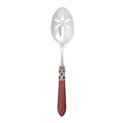 Vietri Aladdin Antique Red Slotted Serving Spoon - ALD-9818R