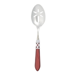 Vietri Aladdin Brilliant Red Slotted Serving Spoon - ALD-9818R-B