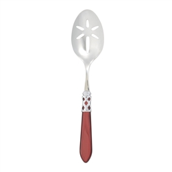 Vietri Aladdin Brilliant Red Slotted Serving Spoon - ALD-9818R-B