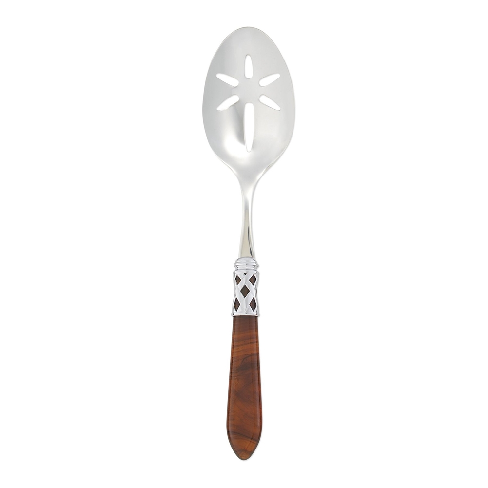 Vietri Aladdin Tortoiseshell Brilliant Slotted Serving Spoon