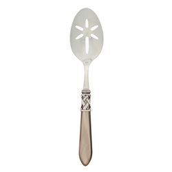 Vietri Aladdin Taupe Antique Slotted Serving Spoon