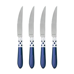 Vietri Aladdin Brilliant Blue Steak Knives - Set of 4 - ALD-9824B-B