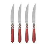 Vietri Aladdin Antique Red Steak Knives - Set of 4 - ALD-9824R