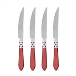 Vietri Aladdin Brilliant Red Steak Knives - Set of 4 - ALD-9824R-B