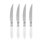 Vietri Aladdin Antique White Steak Knives - Set of 4 - ALD-9824W