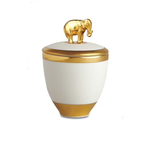 L'objet Gold Elephant Candle Pink Champagne