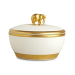 L'objet Large Gold Elephant Candle Pink Champagne