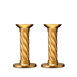 L'objet Gold Carrousel Candlesticks - Small Set of 2