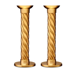 L'Objet Gold Carrousel Candlesticks - Large Set of 2