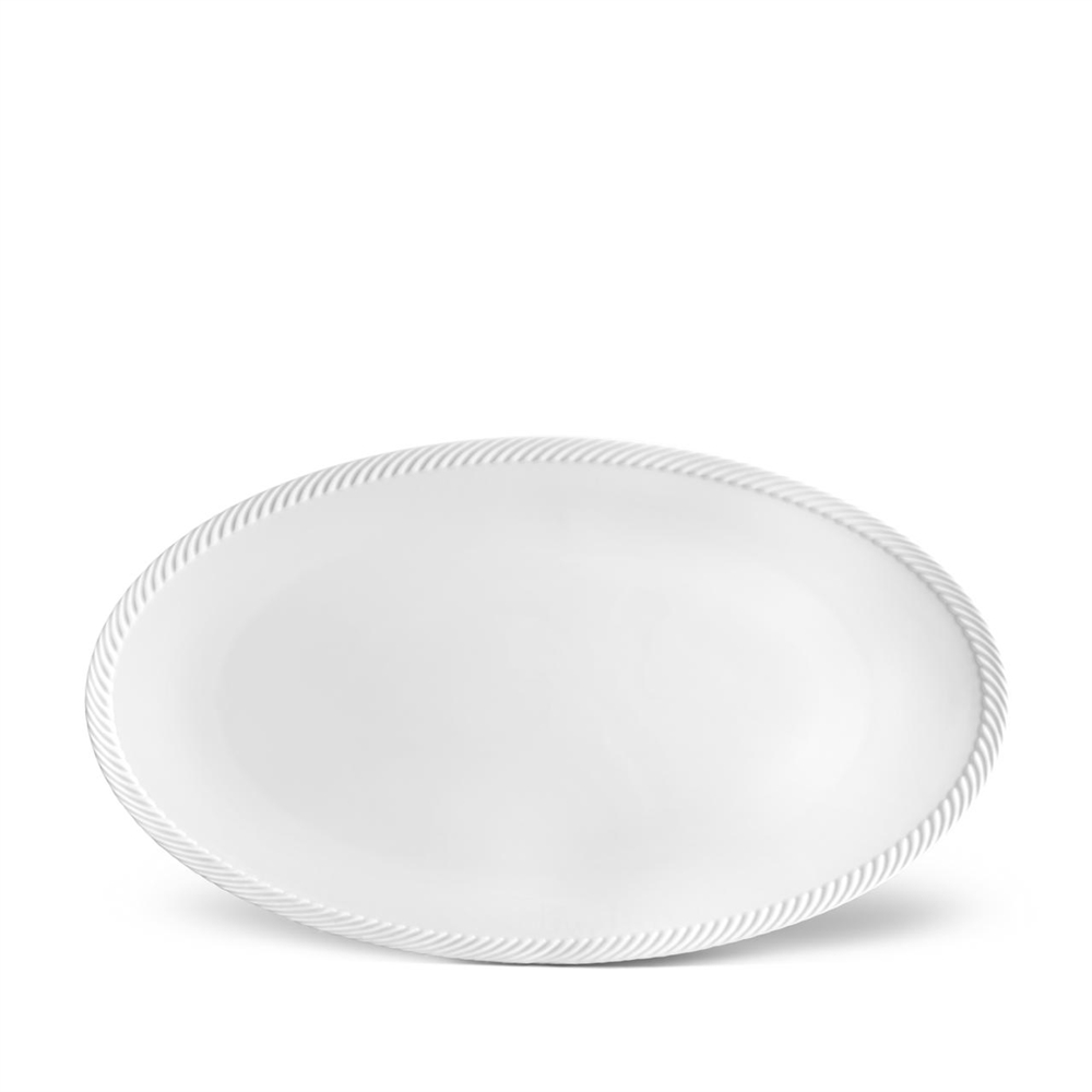 L'objet Corde White Oval Platter Small