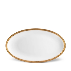 L'objet Corde Gold Oval Platter Large