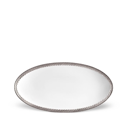 L'objet Corde Platinum Oval Platter Small