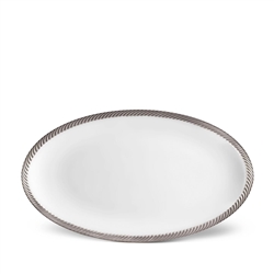 L'objet Corde Platinum Oval Platter Large