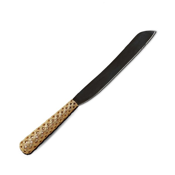 L'Objet Gold Hollow Braid Bread Knife