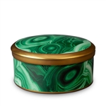 L'Objet Library Malachite Round Box