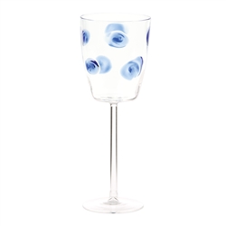Vietri Drop Wine Glass - Blue - DRP-5420B