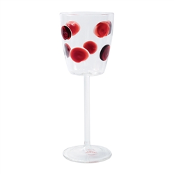 Vietri Drop Wine Glass - Red - DRP-5420R