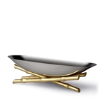 L'objet Stainless Steel Boat on 24K Gold Plated Bambou