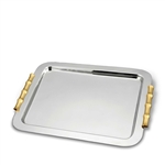 L'objet Bambou 24K Gold-plate Rectangular Tray