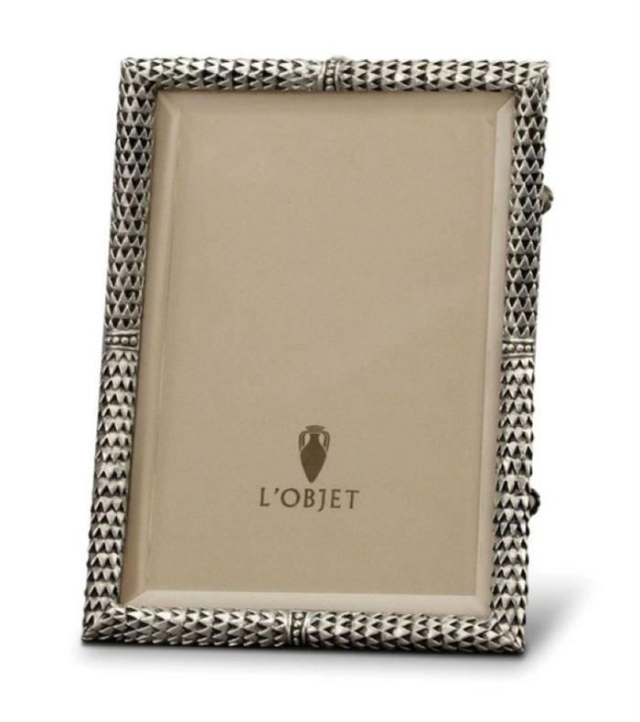 L'Objet Platinum Scales Photo Frame 4x6