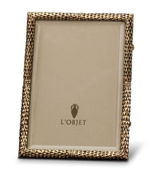 L'Objet Gold Plated Scales Frame 5x7
