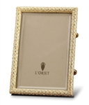 L'Objet Yellow Crystals On Gold Plated Rectangular Frame 5x7