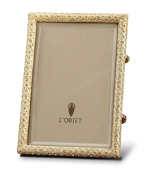 L'Objet Yellow Crystals on Gold Plated Frame 4x6