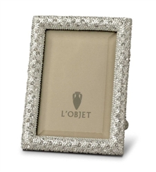 L'objet White Crystals on Rectangular Platinum Frame 2x3