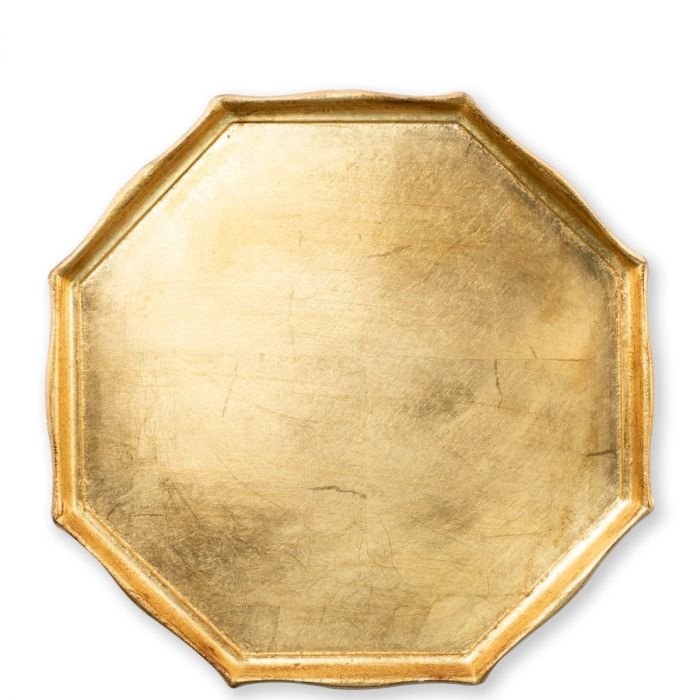 Florentine Wooden Accessories Gold Oct Tray