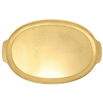 Florentine Wooden Accessories Gold Handled Medium Oval Tray