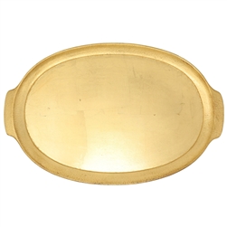 Florentine Wooden Accessories Gold Handled Medium Oval Tray