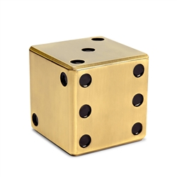 L'Objet Games - Dice Decorative Box - Gold