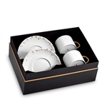 L'objet Haas Mojave Tea Cup + Saucer Set Of 2 White