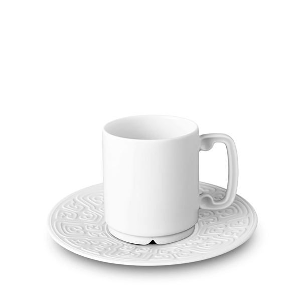 L'Objet Han White Espresso Cup and Saucer