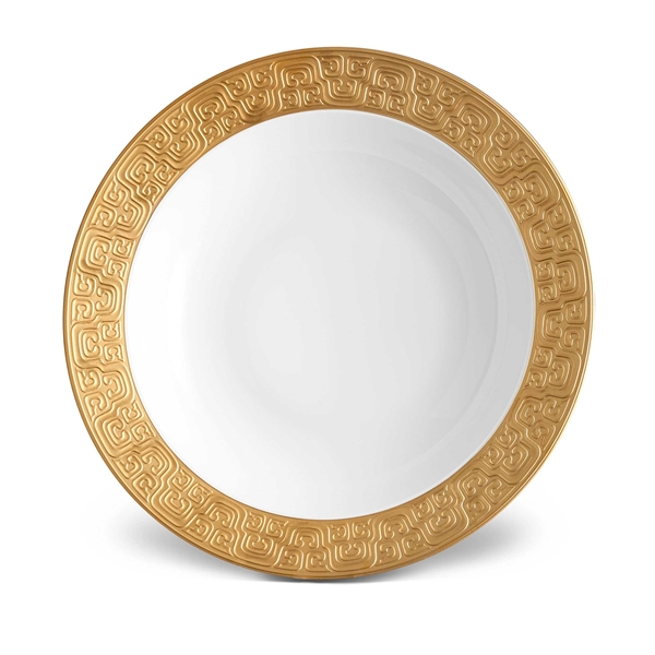 L'Objet Han Gold Rimmed Serving Bowl