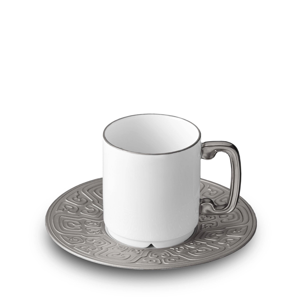 L'Objet Han Platinum Espresso Cup + Saucer