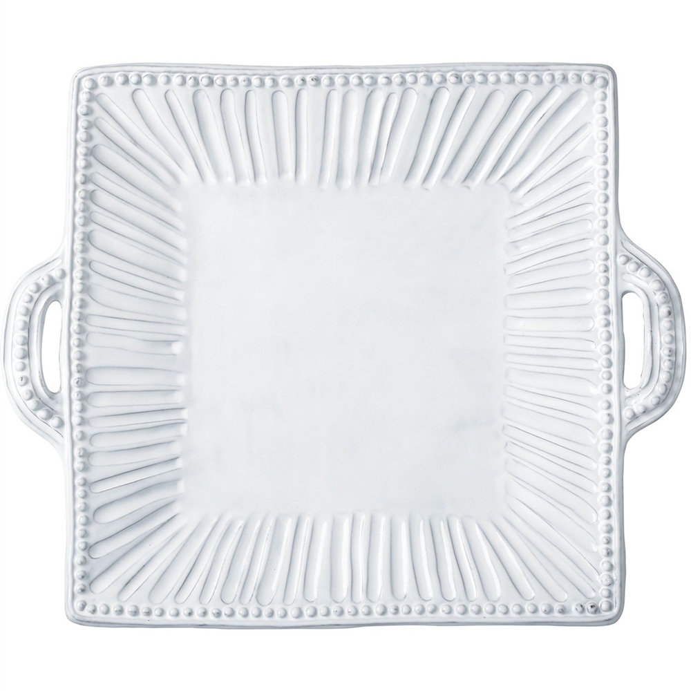 Vietri Incanto Stripe Square Handled Platter