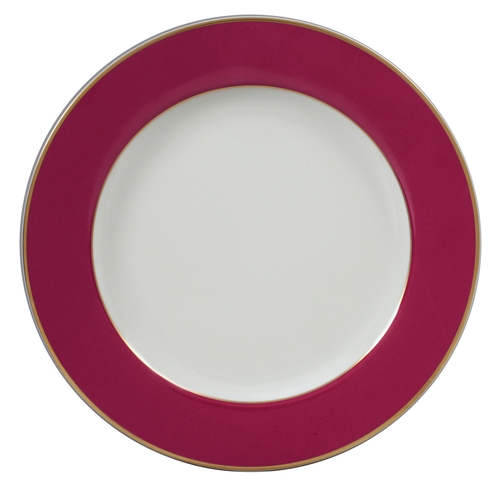 Bernardaud Roseraie Service Plate Raspberry Rim