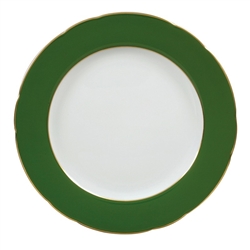 Bernardaud Marie Antoinette Service Plate Scalloped Green Rim