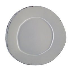Vietri Lastra Light Gray Dinner Plate - LAS-2600LG