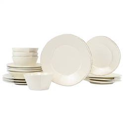 Vietri Lastra Linen 16Pc Dinnerware Service for 4