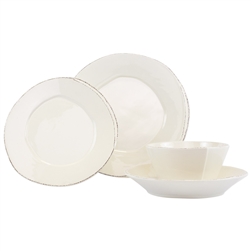 Vietri Lastra Linen 4-Pc Dinnerware Service for One