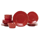 Vietri Lastra Red Sixteen-Piece Place Setting - LAS-2600RS-16