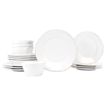 Vietri Lastra White Sixteen-Piece Service for 4 - LAS-2600WS-16