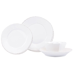 Vietri Lastra White Four-Piece Place Setting - LAS-2600WS-4